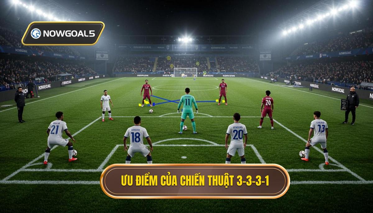 Ưu điểm vượt trội của Chiến thuật bóng đá 3-3-3-1